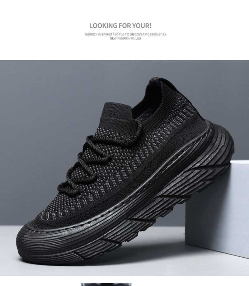 Atmungsaktive Mesh-Herren-Sportschuhe in koreanischer Version, vielseitige, dicke Sohle, rutschfeste Freizeitschuhe,_voghion.com