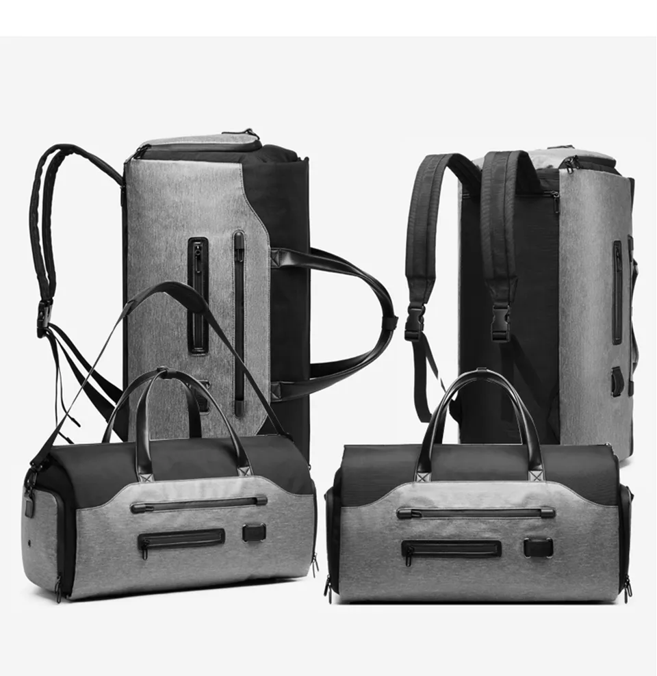 Business Multifunction Men Suit Storage Large Capacity Lage Handbag With Shoes Pocket Male Travel Duffel Bag_voghion.com