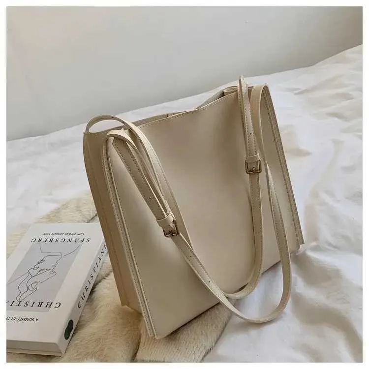Women's Shoulder Bag Large Capacity Pu Leather Retro Bucket Bag_voghion.com