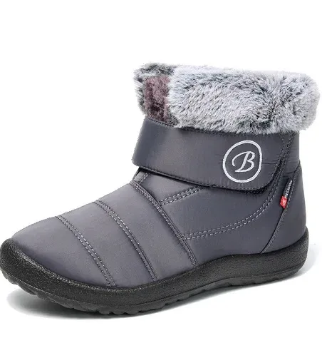 Waterproof Winter Snow Boots For Women Plush Lined Ankle Booties_voghion.com