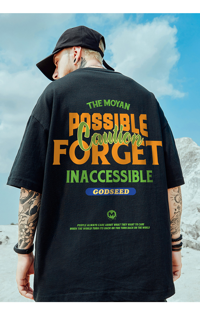 Κοντό μπλουζάκι oversize για φοιτητές, μοντέρνο ανδρικό μπλουζάκι Instagram, με μεγεθυμένο μπλουζάκι με γράμματα και φαρδιά μανίκια, καλοκαιρινό_voghion.com