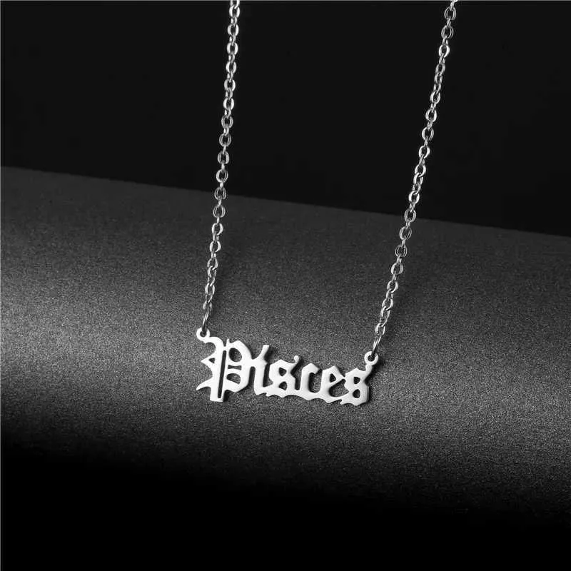 Pendentif Capricorne Verseau Poissons Bélier Taureau Gémeaux Cancer Balance Scorpion Deux Colliers du Zodiaque 12 Constellations_voghion.com
