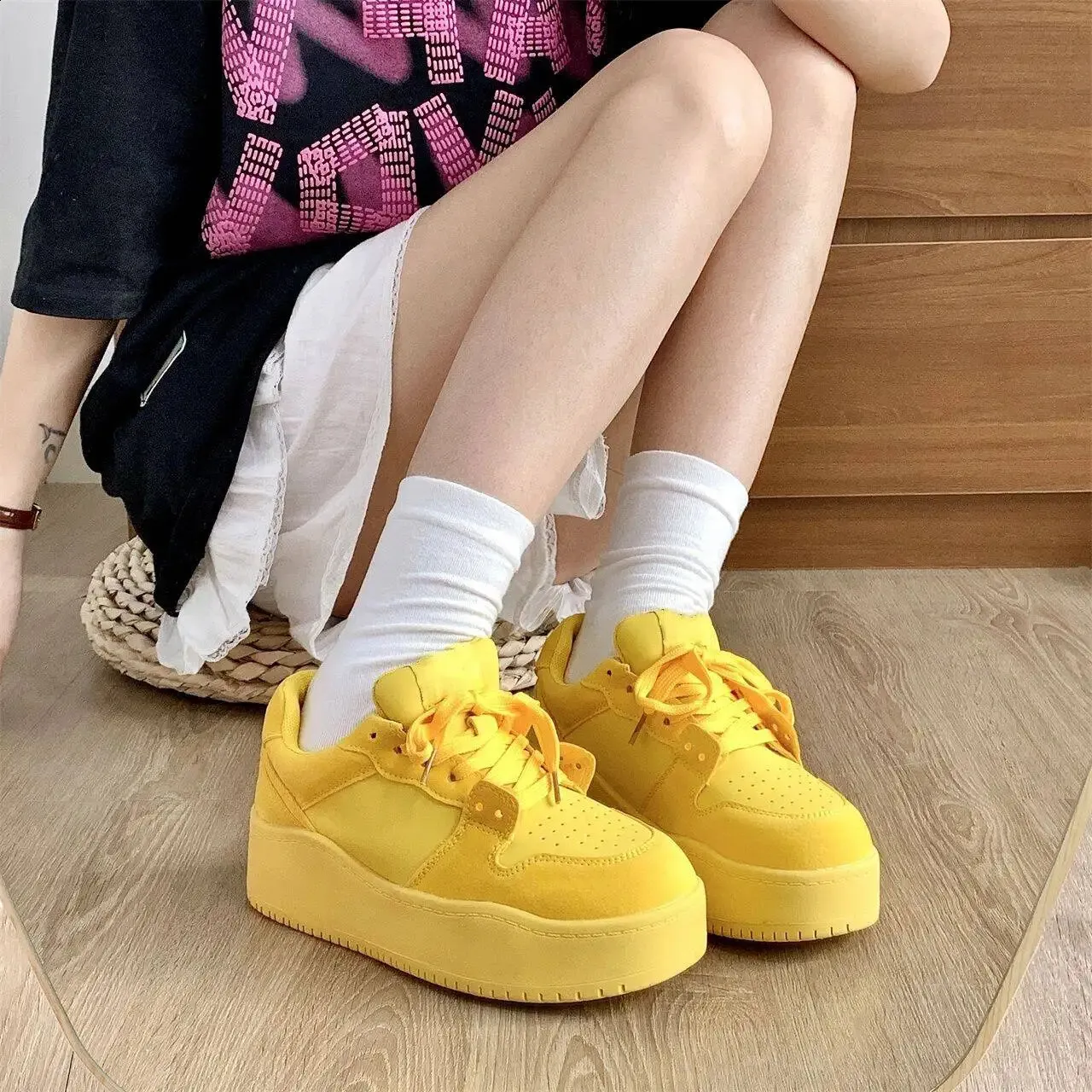 Scarpe platform donna sneakers sportive con suola alta_voghion.com