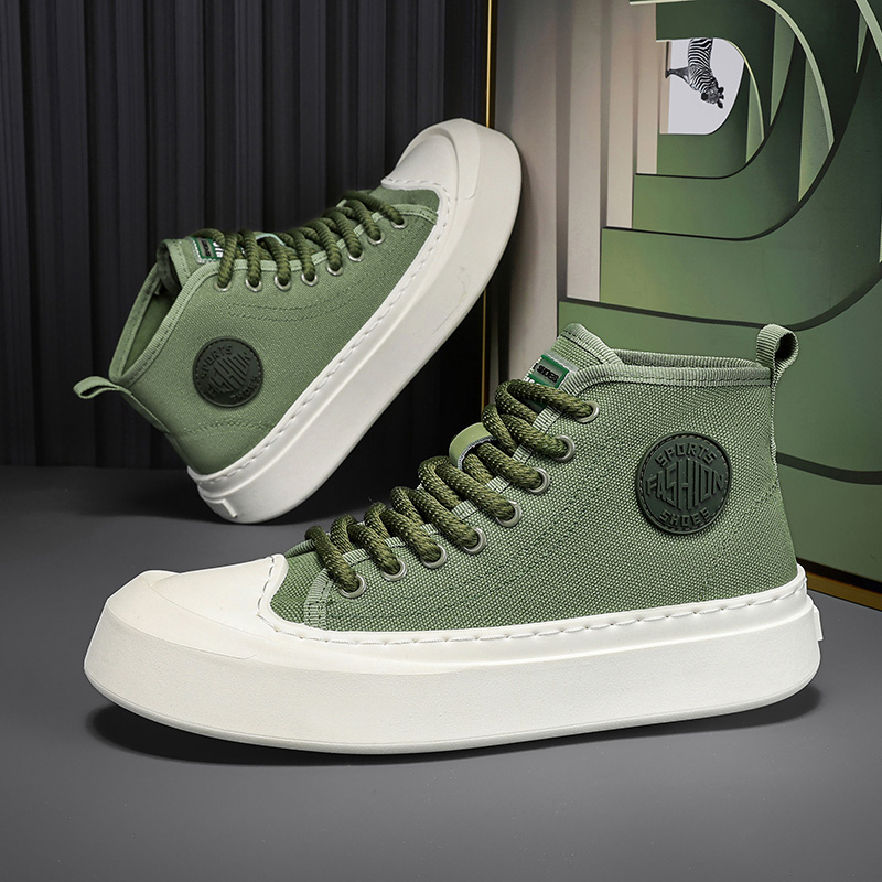 Zapatos casuales de tabla alta para cuatro estaciones con cuello blanco
