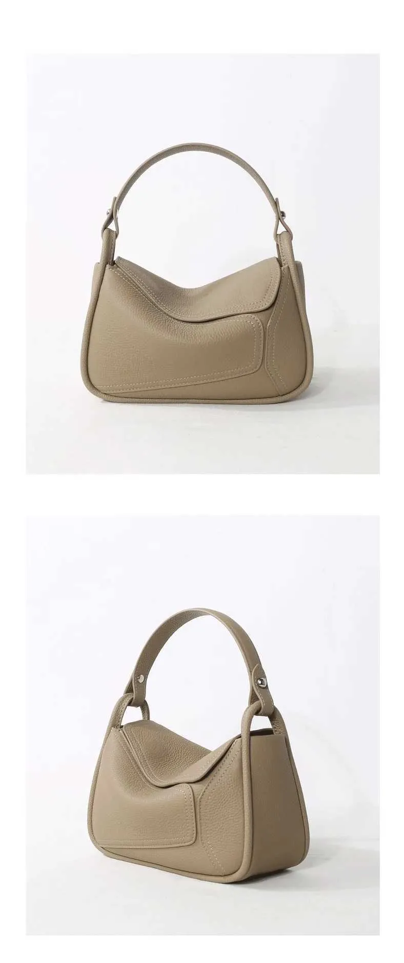 Famicare Borsa da donna in vera pelle di vacchetta Piccola borsa da donna a tracolla Borsa da pranzo con design geometrico Borsa a tracolla Messenger_voghion.com