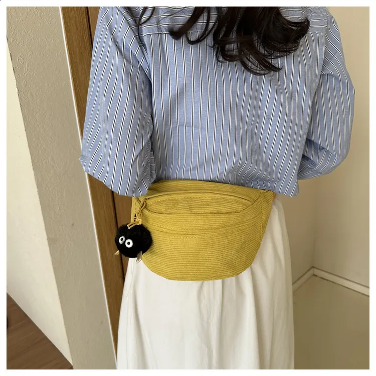 Frauen Taille Cord Student Schulter Handtasche Crossbody Brust Brust Tasche Fanny Pack Mode Telefon Weibliche Bum Gürtel Geldbörse_voghion.com