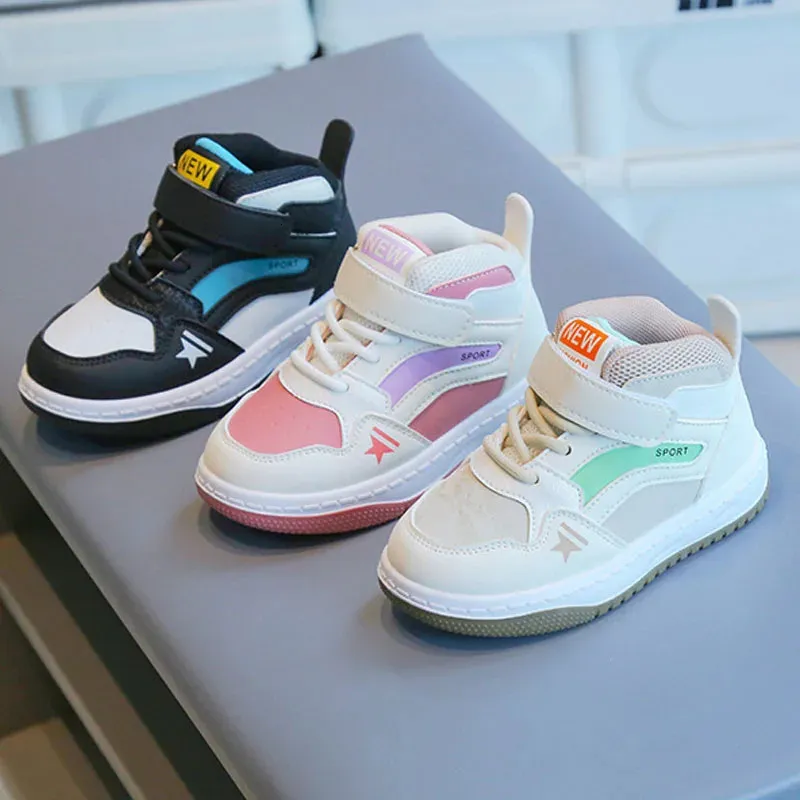 2024 Forår Børnemode Piger High-end Casual Board Drenge Skridsikre Basketball Løbesko Sportssko 240627_voghion.com