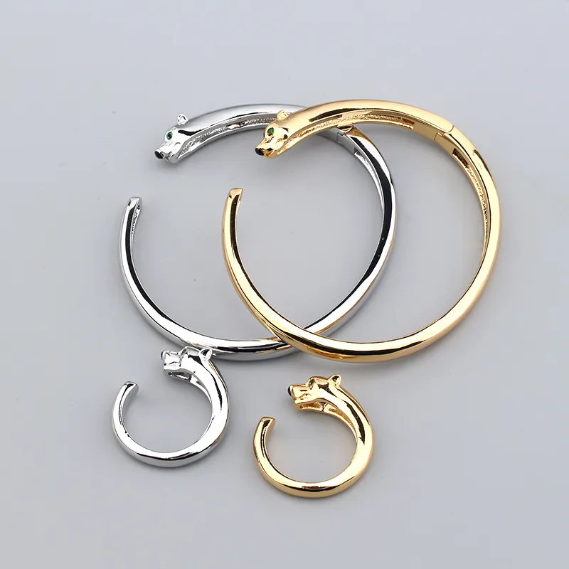 gold For Men High End Smooth Leopard Bangle Fashion Unisex Cuff Bracelet Jewelry Mens Designer Women Jewlery Party Gifts_voghion.com