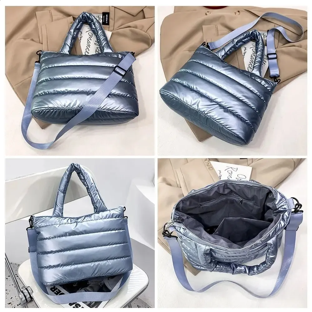 Bolsa tote puffer tiracolo acolchoada leve estofada transversal_voghion.com