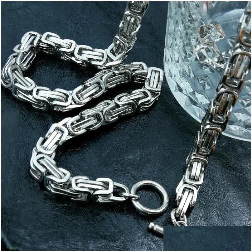 Men's Stainless Steel King Chain Necklace For Statement Style_voghion.com