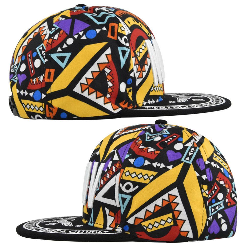MDIV - Bedruckter Baseballhut mit flacher Krempe für Kinder, personalisierbar, Hip-Hop-Truck-Fahrer, Street-Dance-Netzhut, Größe L_voghion.com