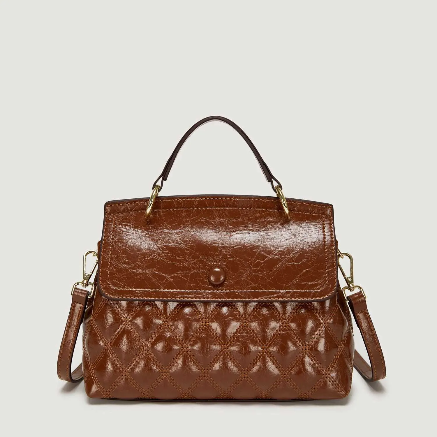 Women's Large Capacity Plaid Crossbody Handbag In Leather Style_voghion.com