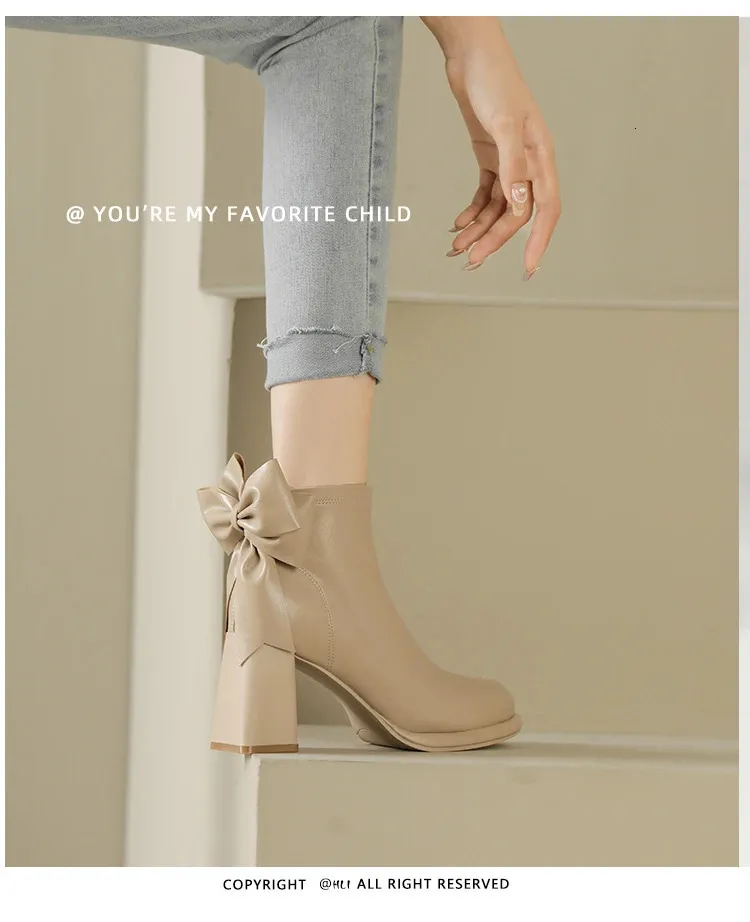 Platformas augstpapēžu zābaki sievietēm Atpakaļ tauriņš Plānas Īsas Zeķes Botas Rudens Ziemas Sieviešu ikdienas Punk Party Kurpes_voghion.com