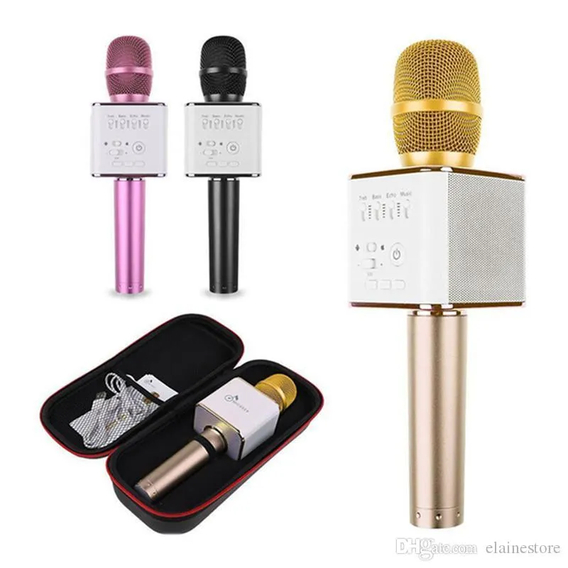 q7 Microphones Wireless Ktv With Speaker Mic Microphone Handheld For Smartphone Portable Karaoke Player Retail Box_voghion.com