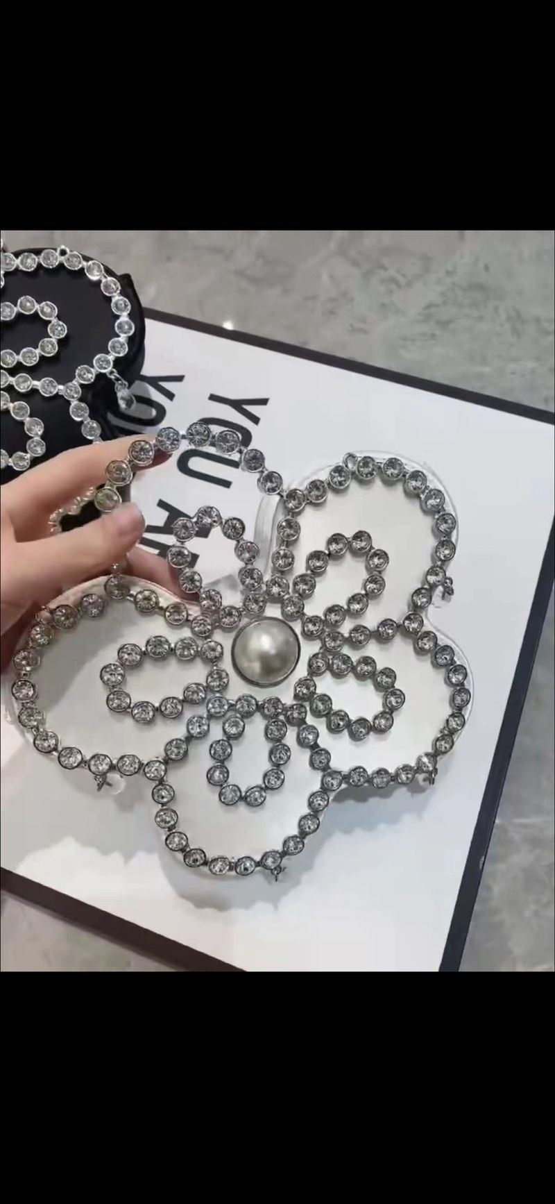 Ins Internet-Berühmtheit gleichen Stil Mode Allgleiches Diamant-Blumenhandtasche Umhängetasche Lippenstifttasche_voghion.com