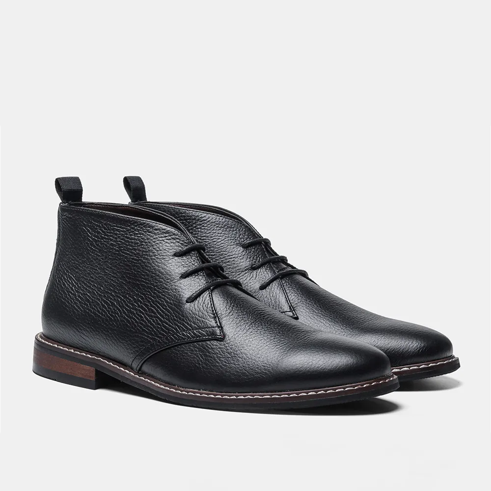 Bottines en cuir véritable pour hommes, bottines de marque de qualité pour hommes_voghion.com