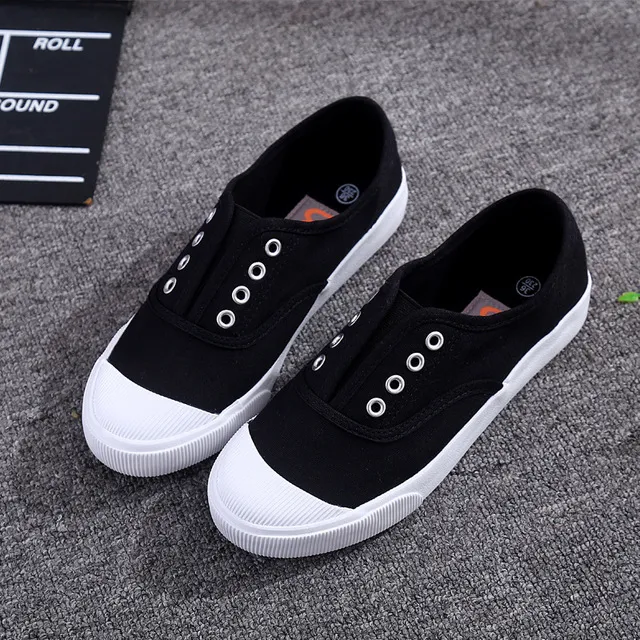 Women's Canvas Casual Flats Breathable Solid Colour Casual Shoes_voghion.com