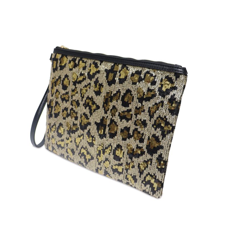 Große Kapazität Pailletten Leopardenmuster Reisetasche Wochenende Gepäcktasche Männer und Frauen Reisen tragbare_voghion.com