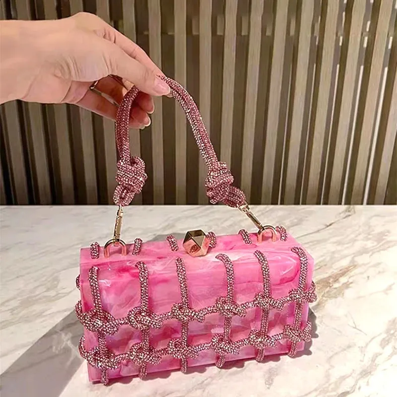 JIOMAY Geldbörsen für Damen, modische Handtaschen, Marbg, Abend-Clutch, vielseitige Party-Rhie-Tasche 240907_voghion.com