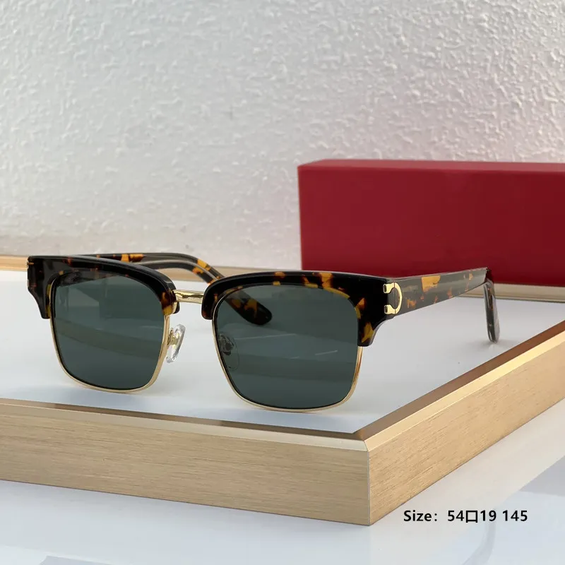 Sonnenbrille 2024 Retro Unisex Fashion Halbrahmen Unregelmäßiges Farbverlaufsdesign UV400_voghion.com