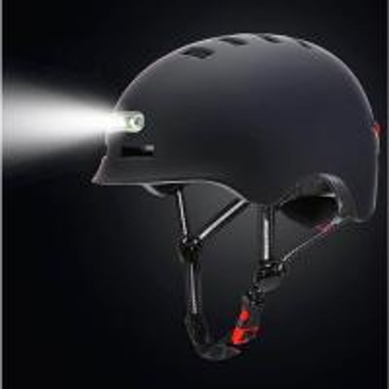 Black Mountain Bike Helmet With USB Charging Light_voghion.com