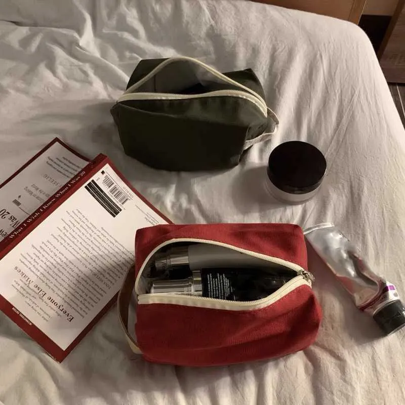 1 Korean style womens organizer bag used for travel canvas small and large handbag makeup bags Y241023_voghion.com