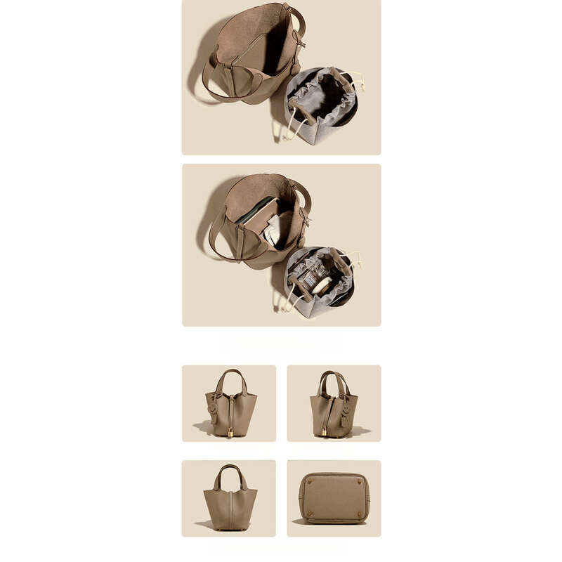 2025 Kopfpapier Gemüsekorb Echtes Leder Damentasche High-End-Handtasche_voghion.com