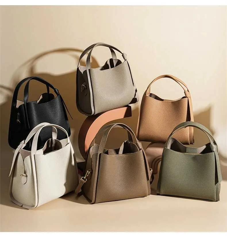 Sacs à main fourre-tout en cuir véritable de vachette Hifashion pour femmes 2024 Tendance Designer Panier Petit sac à bandoulière pour dames_voghion.com