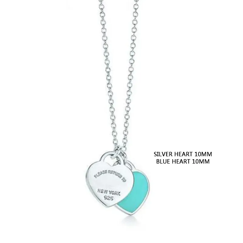 Halsketten Gold Herz Damen Edelstahl 10mm 19mm Anhänger Mode Paar Halskette Valentinstag Freundin_voghion.com