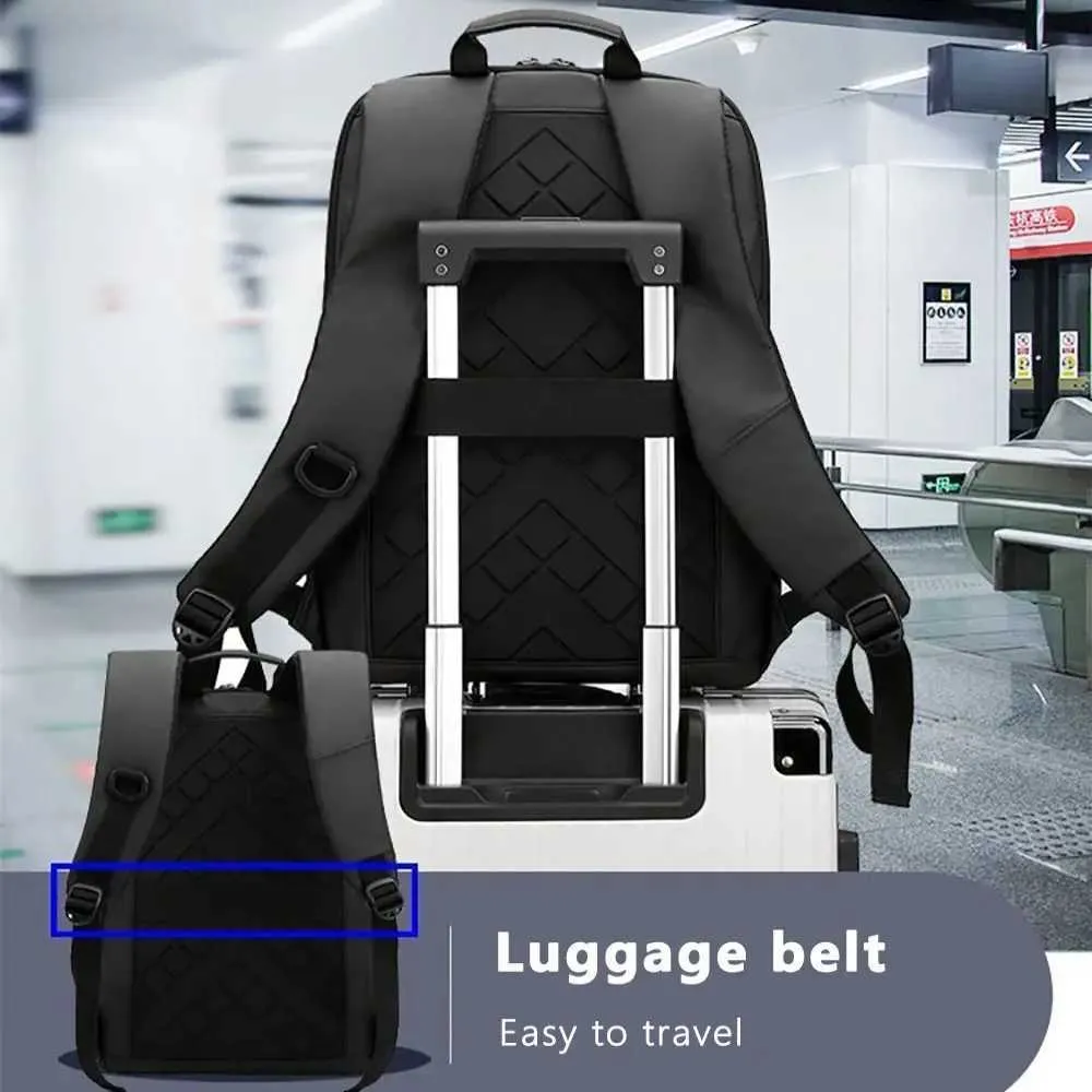 Ultradünner Laptop 15,6 Zoll Business Herren Tasche Damen Rucksäcke Einfarbig Unisex Rucksack Schlanker Rucksack C241107_voghion.com