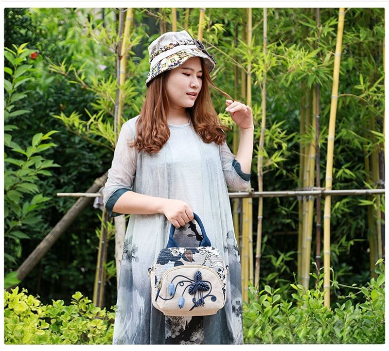 Küstlerische Hadtasche aus Baumwolle ud Haftuch im Bohemia-Stil mit schrägem Kreuz, lässige Schultertasche für_voghion.com