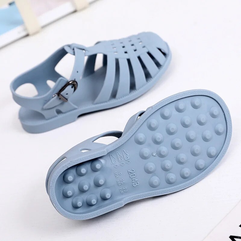 Summer Children Sandals Baby Girls Toddler Soft Non-slip Princess Shoes Kids Candy Jelly Beach Shoes Boys Casual Roman Slippers_voghion.com