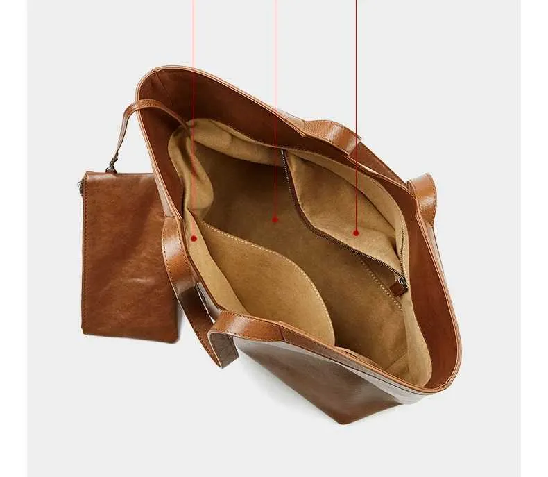 Burminsa 2-teiliges Set Leder-Einkaufstasche für den Winter 2024, Designer-Handtasche für Pendler und Einkäufer, Damenhandtasche Y241123_voghion.com