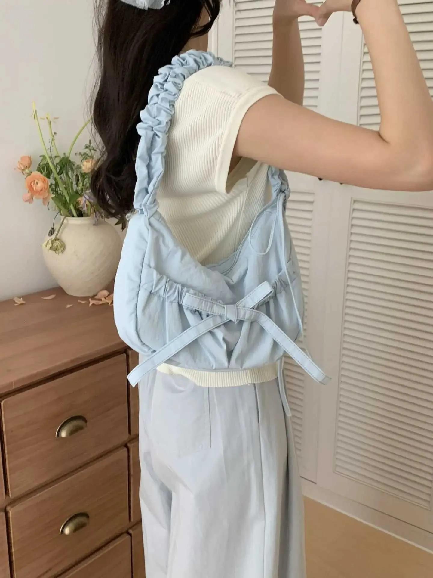 Womens Waterproof Nylon Shoulder Bag Large Capacity Handbag Tote_voghion.com