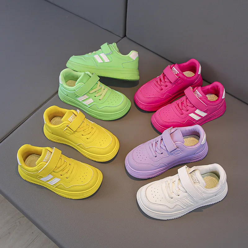 Kids Sneakers Yellow Green Pink Purple White Boys Girls Sport Littlesprouts Toddler Running Shoes Size 26 - 37_voghion.com