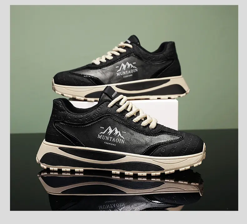 Baskets Forrest Gump pour hommes, petites chaussures blanches, chaussures d'étudiant polyvalentes à plateforme_voghion.com