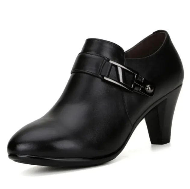 2025 spring genuine leather elegant spike heels office lady Business dress fashion big size women shoes EU36-41_voghion.com
