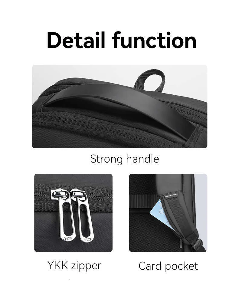 MARK RYDEN Slimmad bärbar dator för män, minimalistisk ryggsäck, YKK-dragkedja, reptålig med USB-kabel_voghion.com