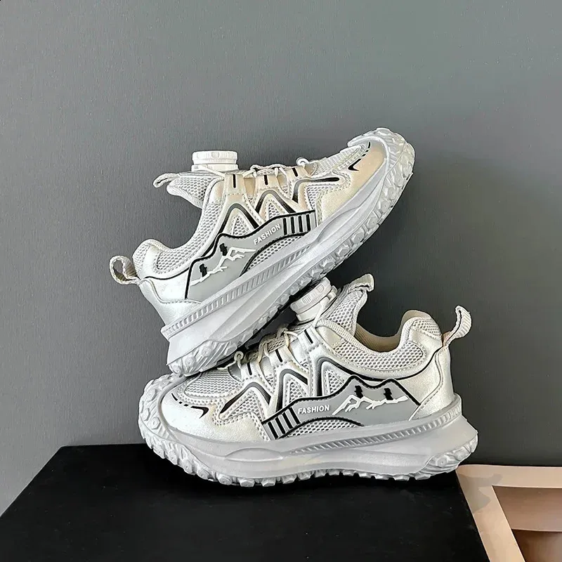 Dziecięce sportowe buty dla chłopców antypoślizgowe PU dziewczęce do koszykówki modne skórzane buty dziecięce krótkie i grube do szkoły tenisowej_voghion.com