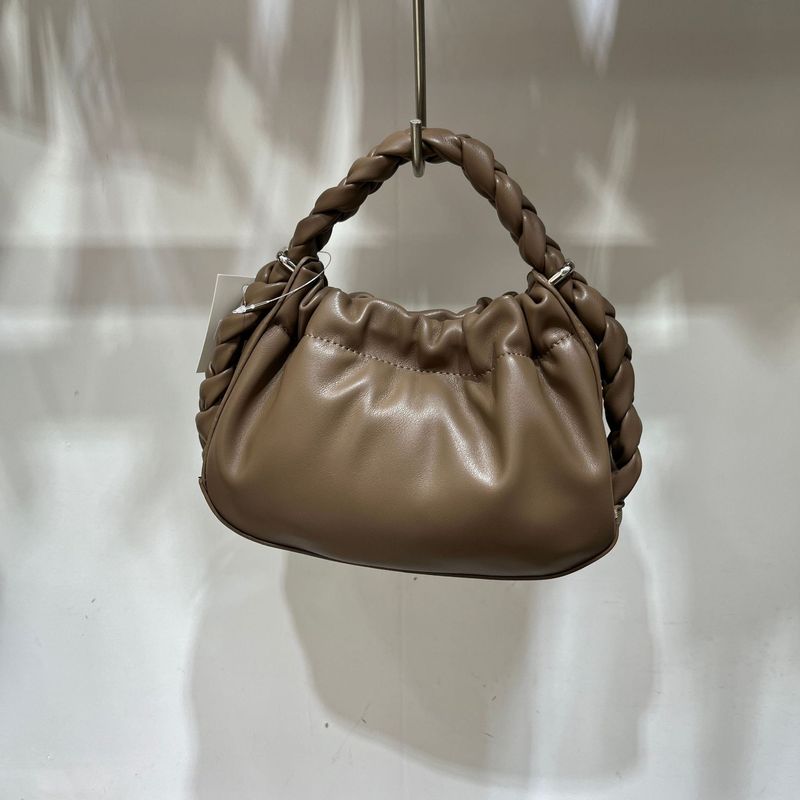 Start up Fashion Trend: Handgewebte Tasche mit einer Schulter, einfarbig, vielseitige Plissee-Tasche, lässig, stylisch,_voghion.com
