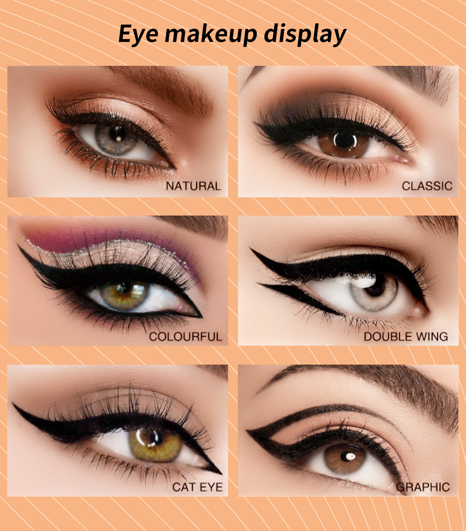 YANQINA Seal vandfast og ikke-udtværende dobbeltstempel eyeliner makeup_voghion.com