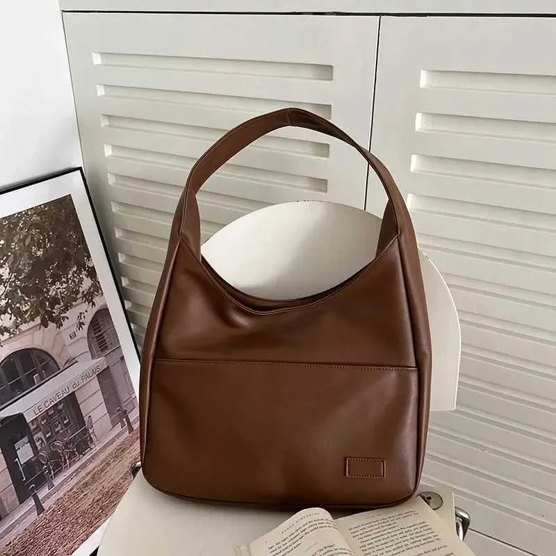 Borsa a tracolla vintage Hobo New da donna alla moda in PU con secchiello, grande capacità, retrò, tote, morbida, per appuntamenti quotidiani_voghion.com