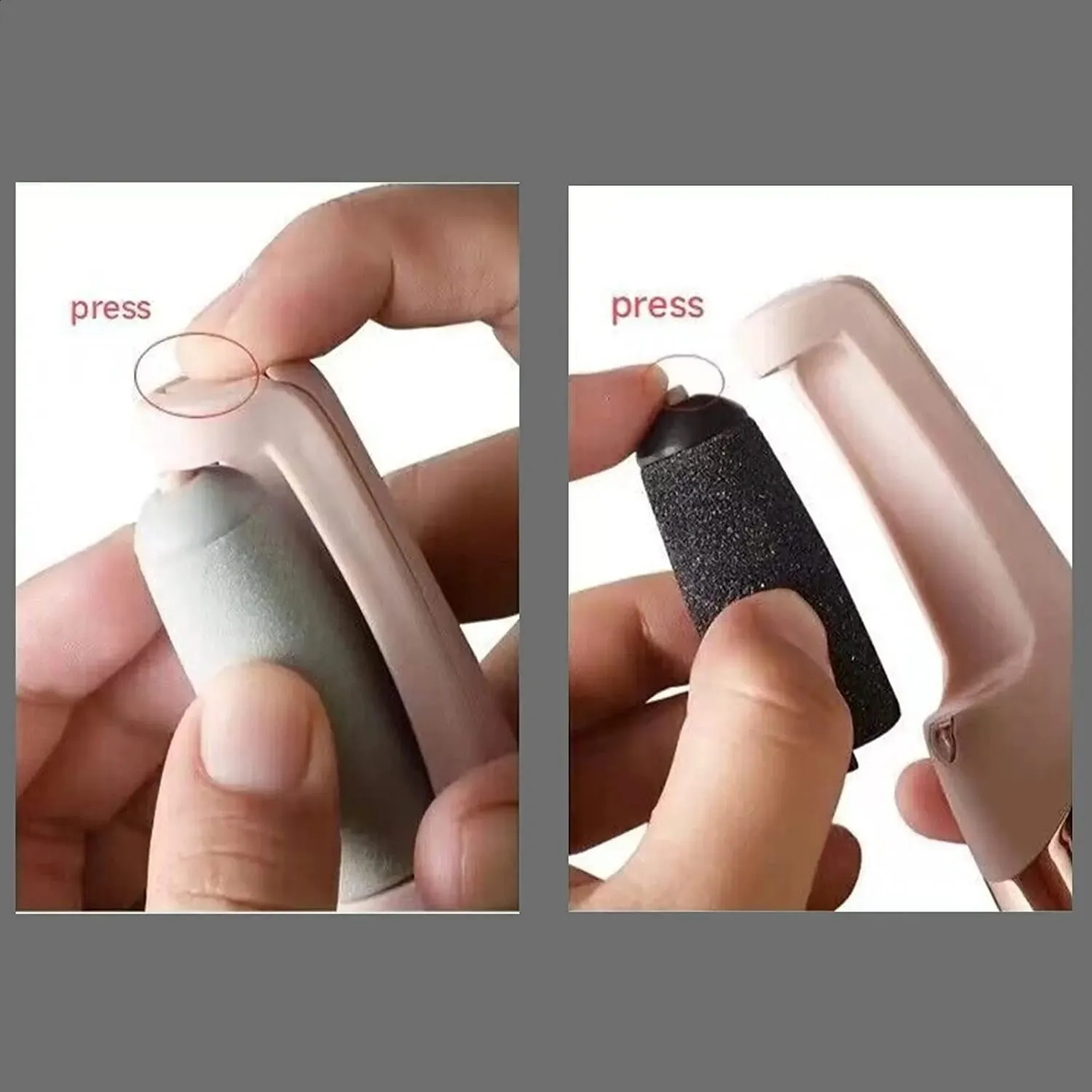 Pink Electric Foot Grinder - Hard Skin Removal, Rechargeable_voghion.com