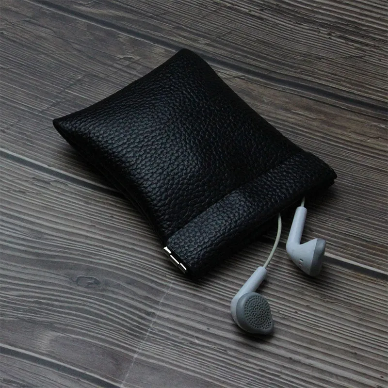 1 ADET Pu Deri Madeni Para Kesesi Mini Kısa Cüzdan Çanta Anahtar Kulaklık Kart Tutucu Hediye Cüzdanlar Kadınlar ve Erkekler İçin_voghion.com