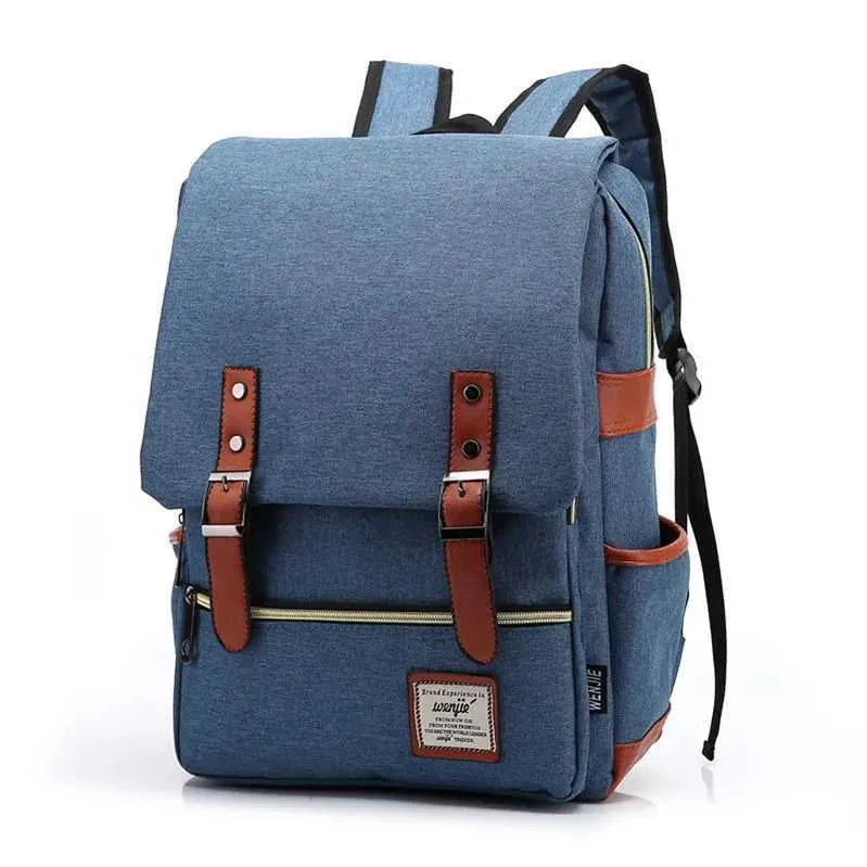 Vintage 16 zoll Laptop Rucksack Frauen Leinwand Männer leinwand Reise Freizeit Rucksäcke Retro Casual Tasche Schule Taschen Für_voghion.com