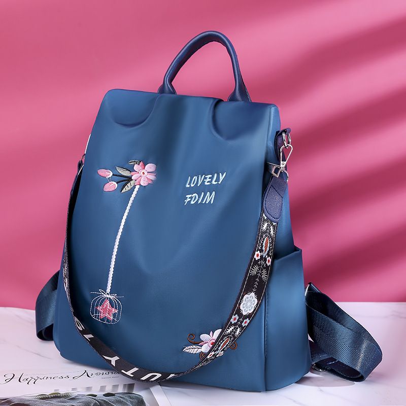 Wasserdichter Oxford Rucksack Weibliche Stickerei Rucksäcke Große Kapazität Reisetaschen Neue Schüler_voghion.com