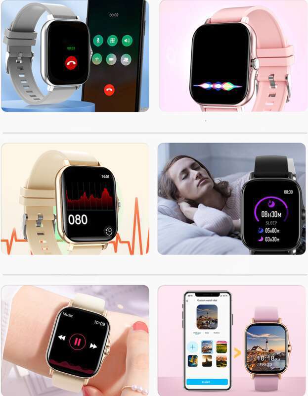 God sportspartner! Smartklokke med berøringsskjerm, utmerket vanntetthet, presis pulsmåling og sømløs Bluetooth-kommunikasjon_voghion.com