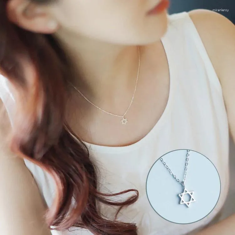 Pendant Necklaces DreamySky Bohemia Sier Color David Pendants For Women Ladies Long Star Statement Wedding Jewelry_voghion.com