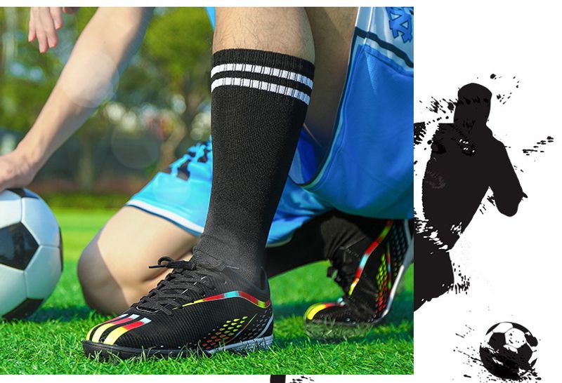 Fußballschuhe Herren und Damen mit langen gebrochn Spikes, professionelle Trainings-Sneakers, Sportschuhe für_voghion.com