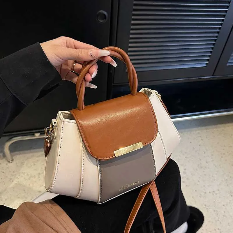 High Quality Soft Leather Handbag Women Purses Female Designer Patchwork Ladies Shoulder Crossbody Bag Sac A Main_voghion.com